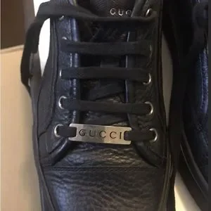 Original Gucci Camelot/Nappa Moorea black men/women black. Lightly used Gucci Nappa Charlotte Double G Marmont Thong Sandals 37  main image 4
